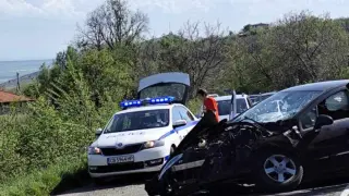 Зверско меле на пътя Айтос-Руен, няма минаване СНИМКИ 