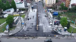 От птичи поглед: Дрон засне "Опълченска" в София, докъде стигна ремонтът