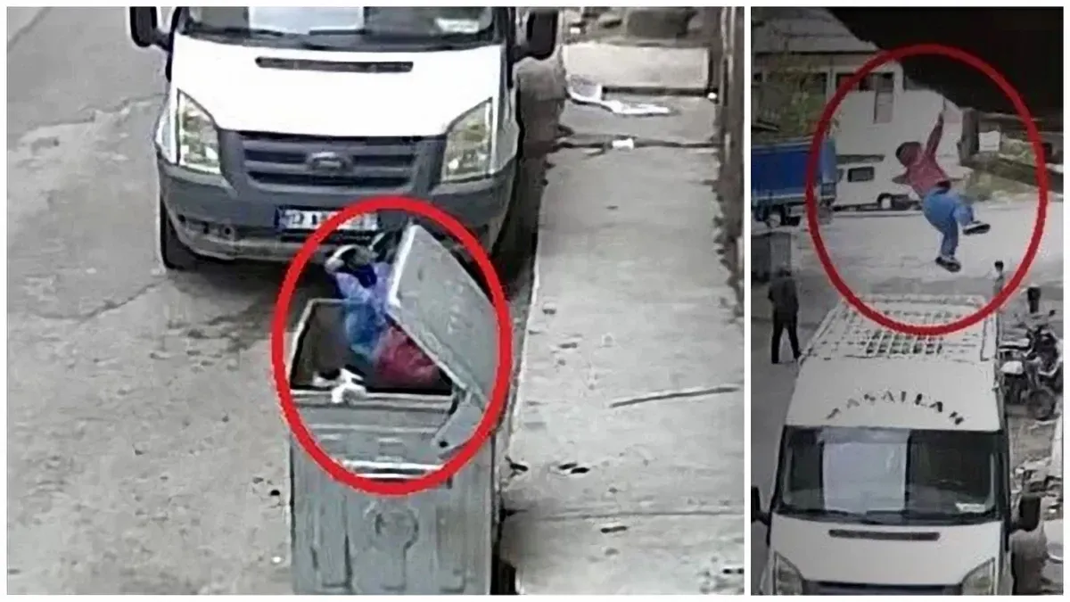 ВИДЕО: Дете на сирийци падна от втория етаж в контейнер за боклук 