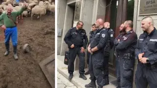 Бай Рибан от Велинград е в капан, протестира в София, но полицията... ВИДЕО