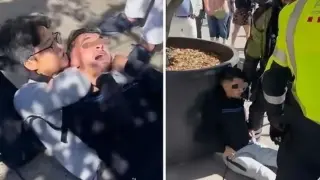 Крадец искаше да открадне телефона на турист, но му се случи случка ВИДЕО 18+