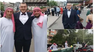 Абитуриент прикова погледите на пловдивчани, не е за вярване как цъфна на бала Снимки