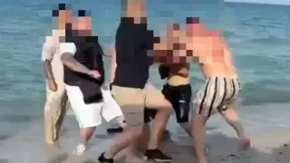 Българи се млатиха мъжката на Халкидики, Видео 18+