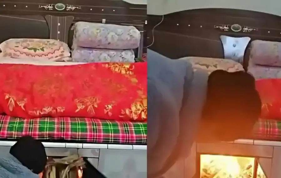 Уникално: Мъж си направи легло-печка и сега винаги спи в топла постеля Видео