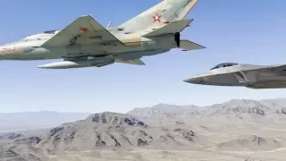 Уникално Видео показва как американски F-22 летяха със съветски МиГ-ове