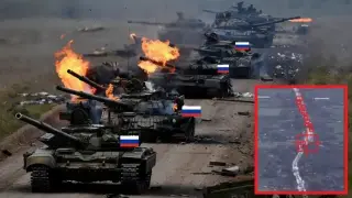 Украйна разгроми руската армията край Константиновка: ВСУ изгориха цяла танкова колона