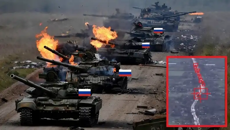 Украйна разгроми руската армията край Константиновка: ВСУ изгориха цяла танкова колона