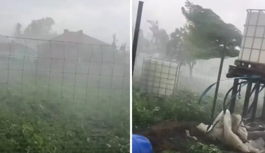 Апокалиптична стихия помете наше село, няма ток, дървета са изтръгнати