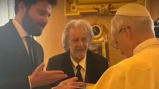 Ал Пачино на среща с папа Лъв XIV във Ватикана