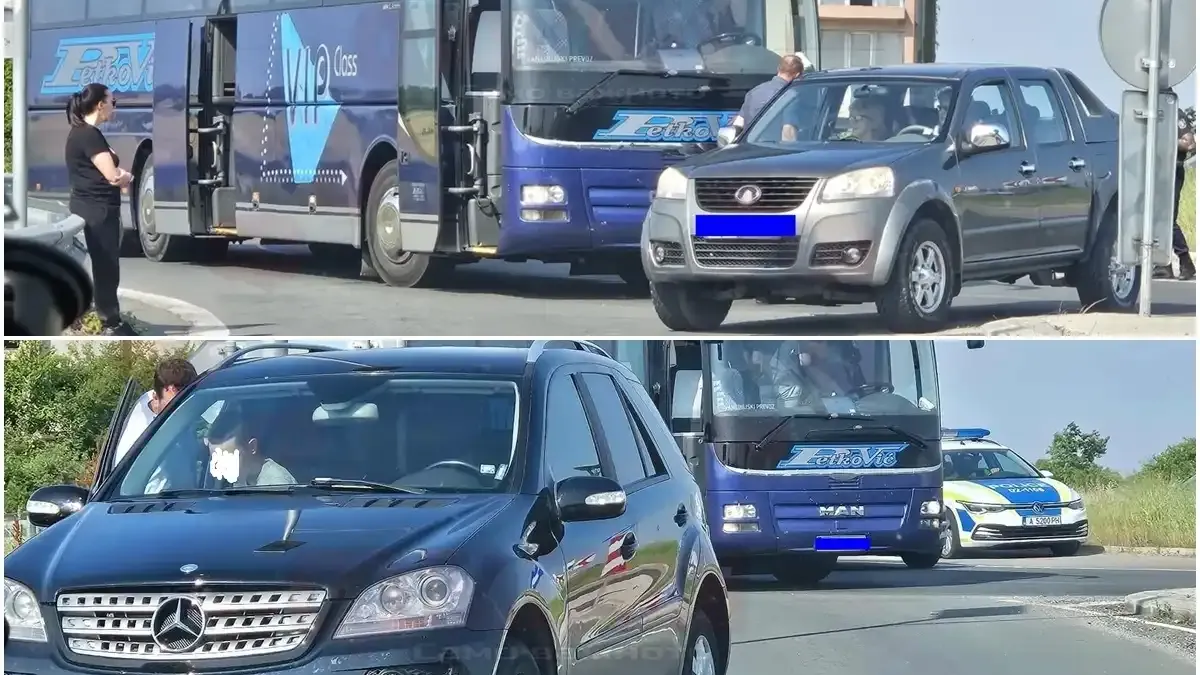 Меле в "Жезъла"! Край морето се удариха автобус и джип
