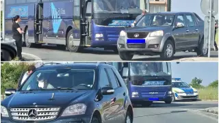 Меле в "Жезъла"! Край морето се удариха автобус и джип