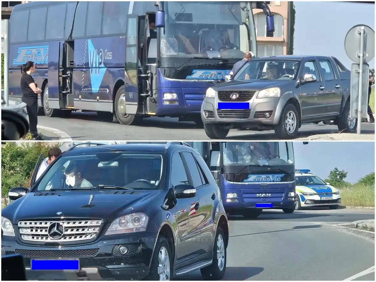 Меле в "Жезъла"! Край морето се удариха автобус и джип