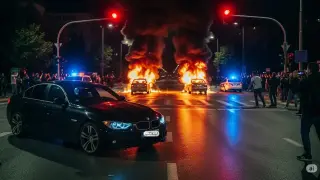 Нощ на ужаса в София: Меле с БМВ и два автомобила в пламъци Снимки