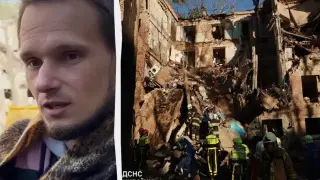 "Събудих се, а над мен – плоча": Киевчанин успя да се измъкне сам от разрушен 5-етажен блок