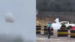 Заснeха на Видео рядък феномен - облак буквално падна на земята