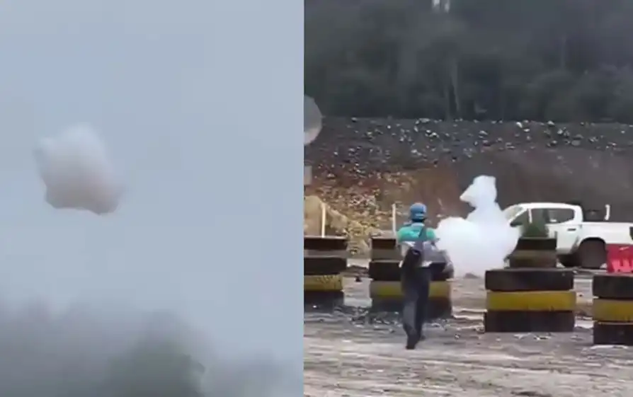 Заснeха на Видео рядък феномен - облак буквално падна на земята