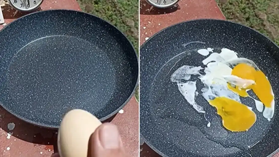 Жегата ще ни сготви: Роден селянин пробва да опържи яйце под слънцето