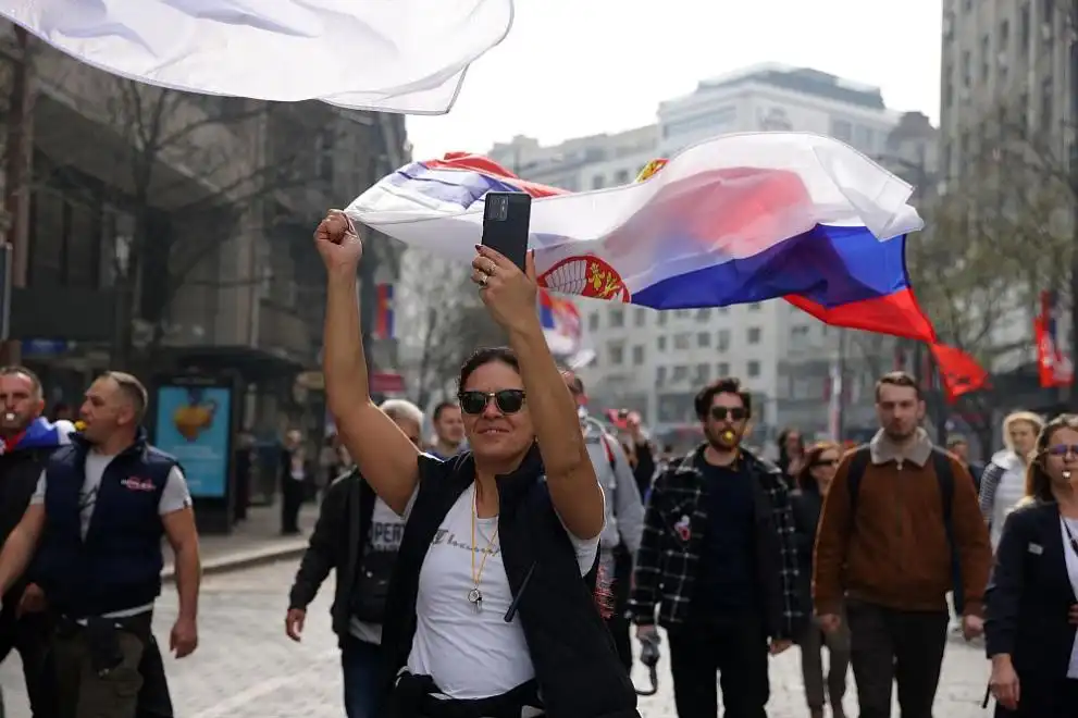 Сръбски студенти, задържани за опит за "преврат", бяха освободени
