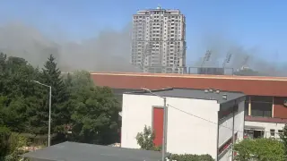 Голям пожар в Бургас Видео