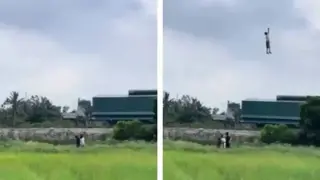 Деца решиха да пуснат хвърчило, но нещата се объркаха Видео