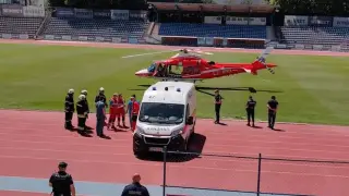 Въздушната линейка кацна по спешност на стадиона в Русе