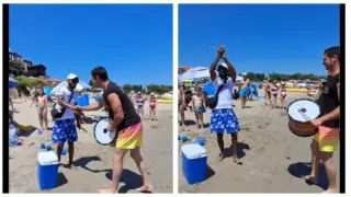 Продавач на царевица изби рибата на плажа в Созопол! Ето какво шоу спретна за 5 лв. Видео