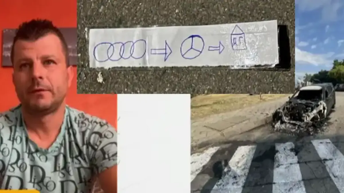 Запалиха му 2 коли и оставиха зловеща бележка