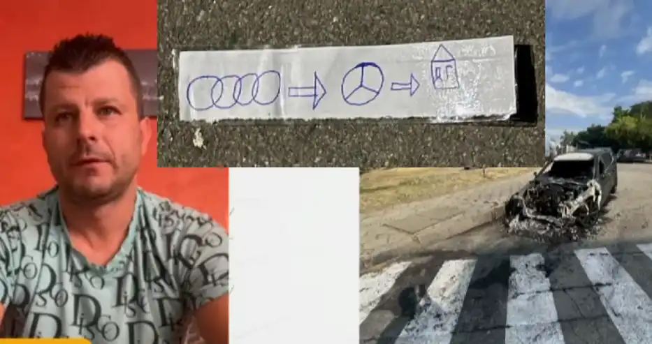 Запалиха му 2 коли и оставиха зловеща бележка