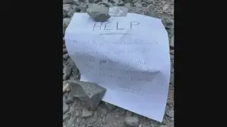 Майка и син спасени в гората след бележки под камъни Видео