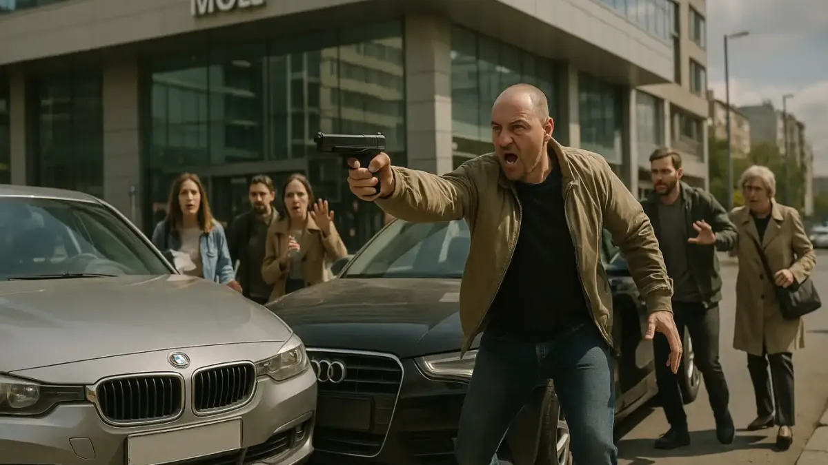 Страх и ужас в София: Шофьор с BMW извади пистолет след катастрофа!