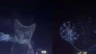 Показаха на Видео невероятно шоу с дронове в небето