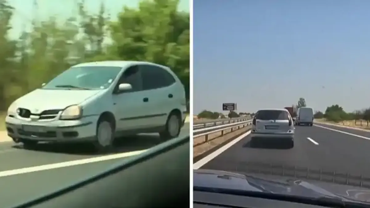 Лудост на АМ „Тракия”: Шофьор изпревари колона през аварийната лента Видео
