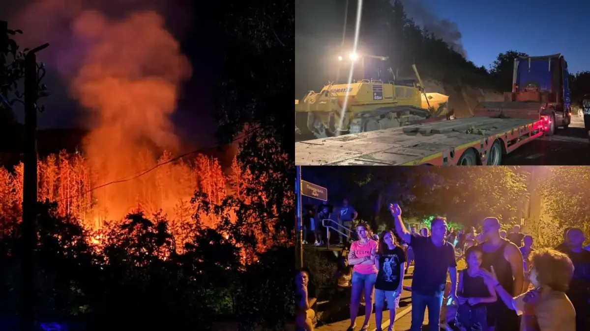 Пожар пламна във Велико Търново, преди минути кметът обяви... Видео