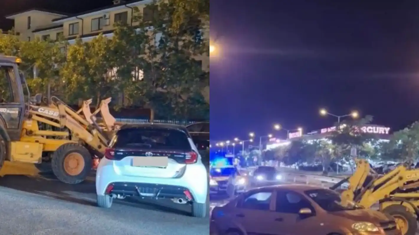Нощен кошмар в Слънчев бряг: Багер се вряза в коли – има ранени и арестуван Снимки