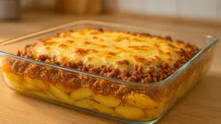 Просто сложих каймата директно върху картофите. Никога не съм готвила толкова вкусно и просто ястие