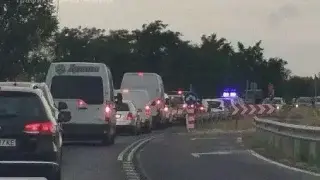 Катастрофа между тир и кола затапи пътя между Труд и Граф Игнатиево