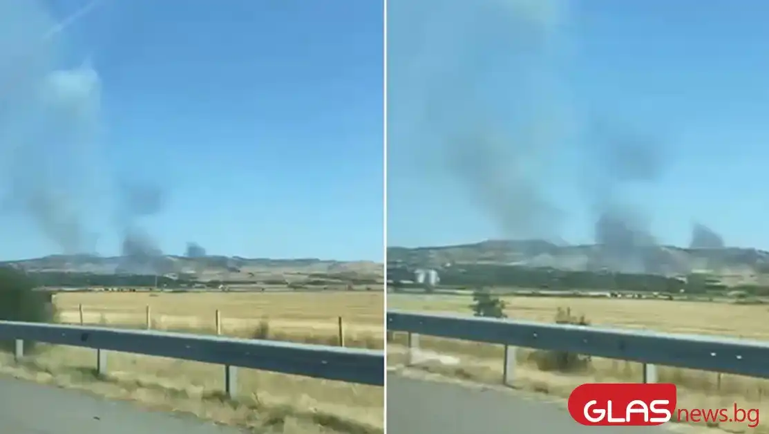 Черен дим се изви над Айтос, вижда се от АМ "Тракия", има ли опасност?