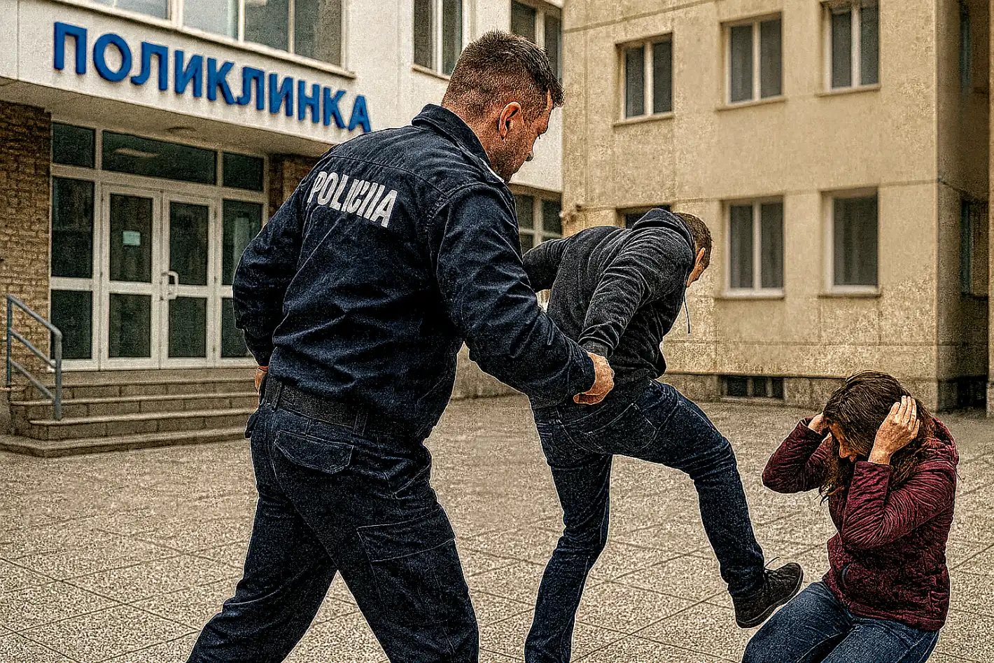 Ужас в центъра на Монтана: 37-г. мъж рита жена си пред смаяния поглед на минувачи