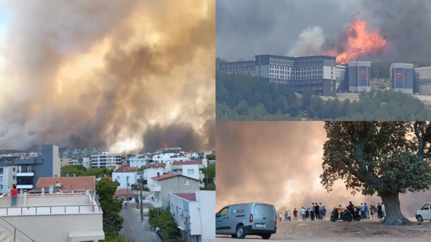 Турция пламна: Пожар край Чанаккале затвори Дарданелите Видео