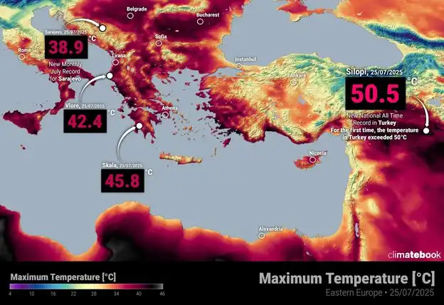 Юли на рекордите: От третия най-топъл в света до 50,5 °C в Турция