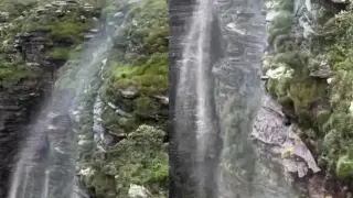 Грешка в матрицата: Заснеха рядък природен феномен - обратен водопад Видео