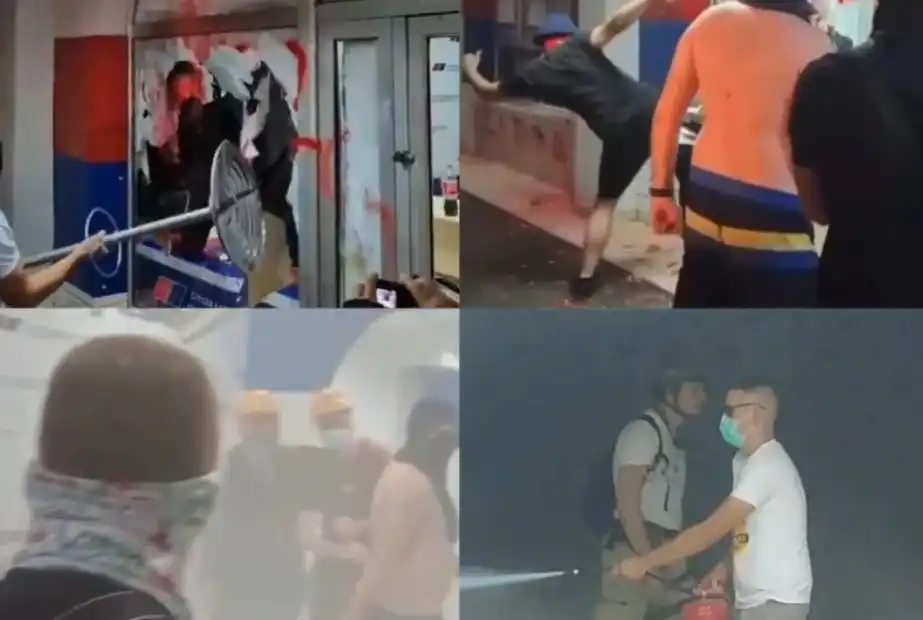 Протестиращи разбиха офис на управляващата партия в Сърбия, Вучич побесня Видео