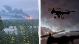 Украйна удари с дронове Курск, поразен е и важен нефтозавод в Самара Видео