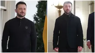 Зеленски хвърли модни корифеи във възторг с новия си костюм пред Тръмп