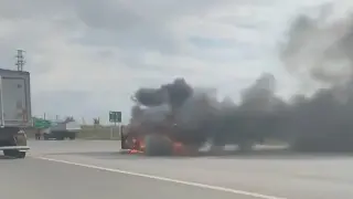 Огнен ужас на АМ "Струма" Снимки