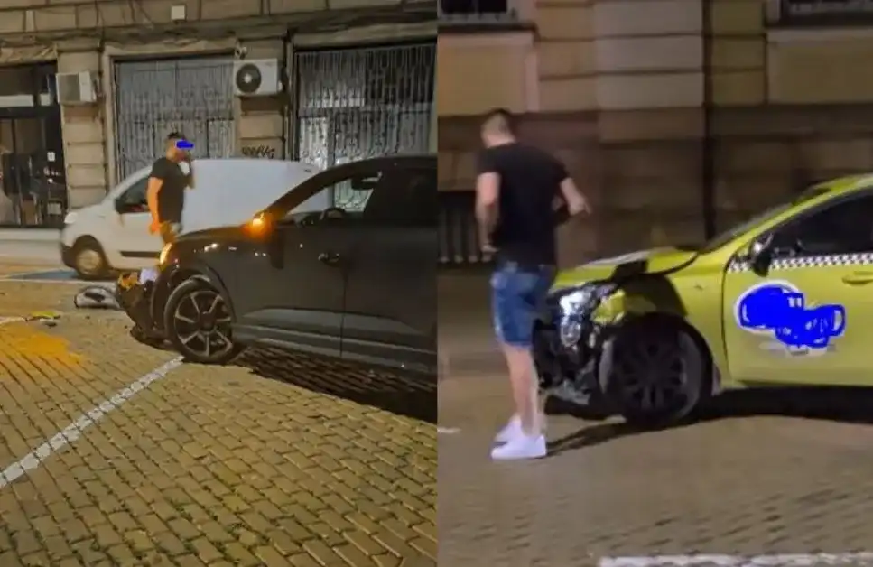 Пореден кошмар със смачкани автомобили на жълтите павета в София Снимки