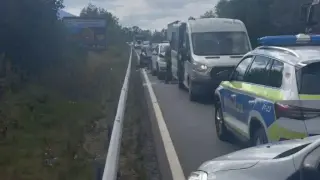 Поредна катастрофа блокира пътя за Банско, тапата е невиждана Снимки