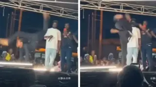 Мъж от публиката на концерт удиви всички с танците си Видео