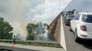 Извънредно: Пожар блокира движението на АМ „Тракия“ Снимки