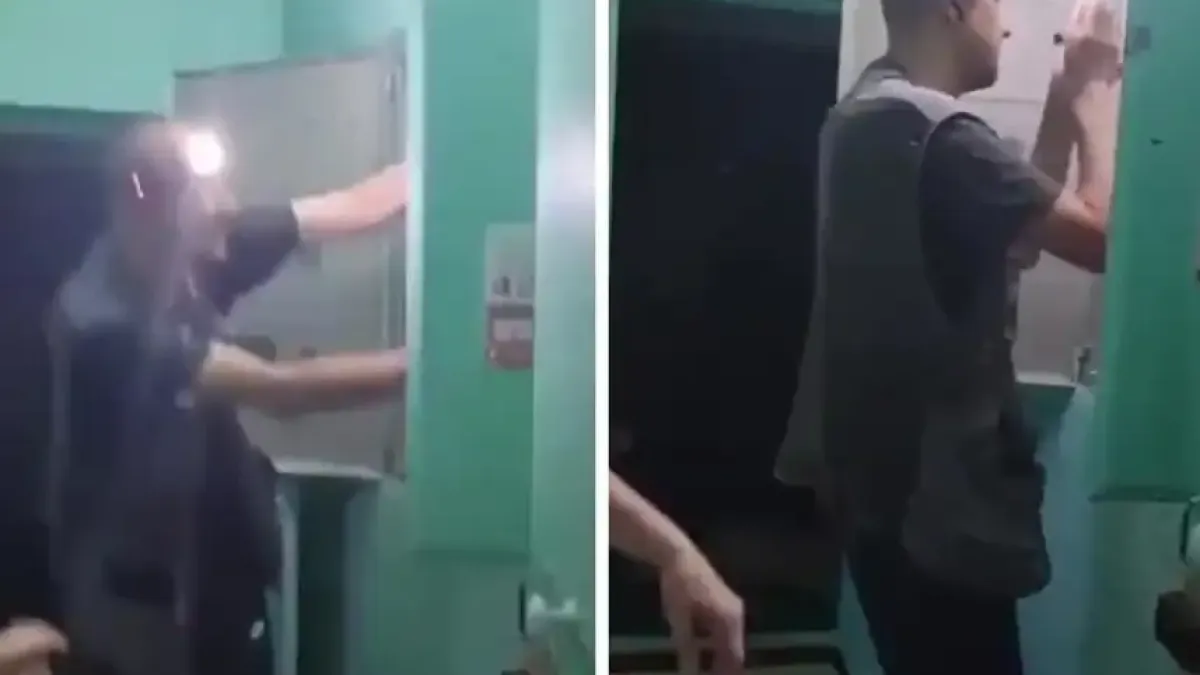 Много пиян електротехник едва не разруши целия вход Видео